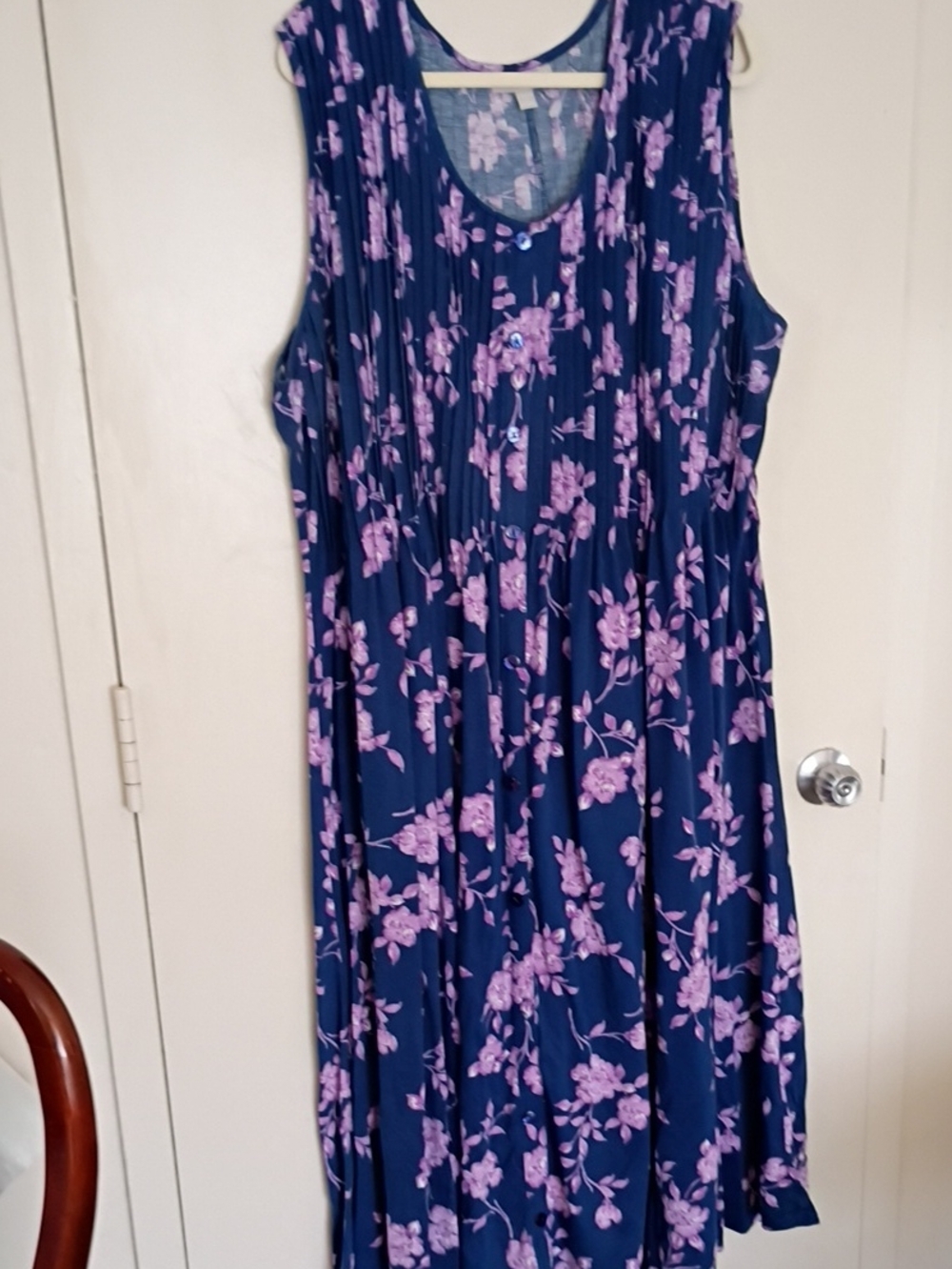 MOVING CLEARANCE SALE  Blue & Lilac Floral Maxi Dress 30W